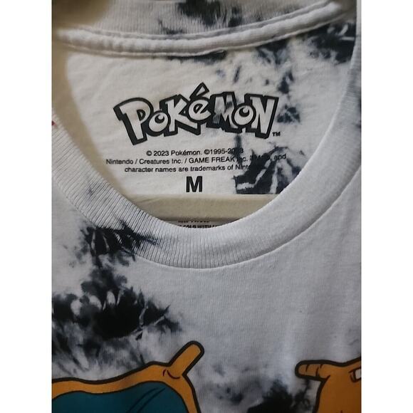 Pokemon Charmander Evolution Tie-Dye T-Shirt Graphic Anime Medium A130 New - Picture 3 of 5